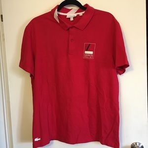 Lacoste Red Men’s Collared Polo Shirt Slim Fit
